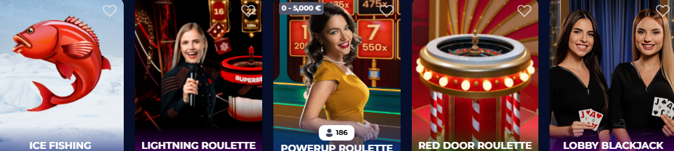 Spelaanbod bij NINE CASINO
