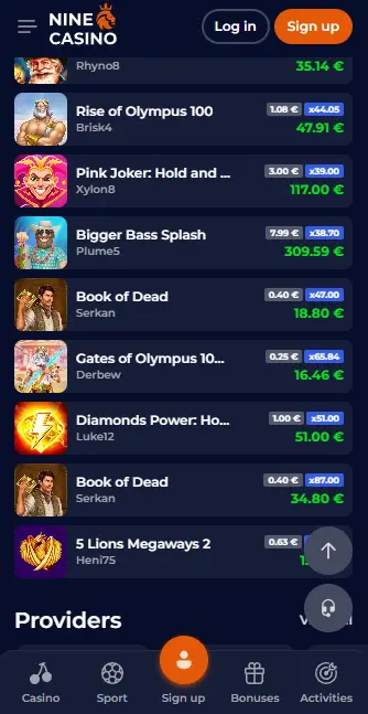 Bonussen beschikbaar in de KING CASINO
